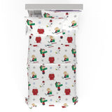Peanuts® Charlie Brown & Snoopy Holiday & Christmas Bedding Super Soft 100% Cotton Flannel Sheet Set, Twin, (Officially Licensed Product) by Franco Franco