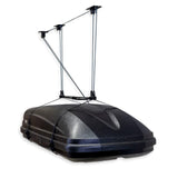 Teal Triangle Ceiling Storage Hoist for Cargo Box - Heavy Duty Garage Storage Lift - Garage Pulley Lift System Holds 150 lbs and Fits 8-10 ft Tall Garage Ceilings Teal Triangle