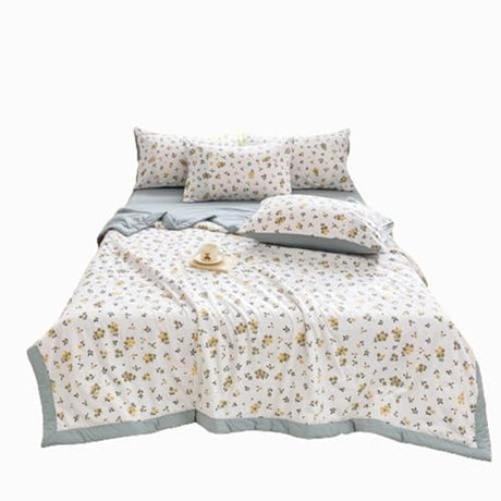 RDIAYDN Summer Duvet, Single Bed, Duvet Cover, Washable, Cooling Printed Duvet, Lightweight for Summer, Soft and Breathable (D, 150 x 200 cm) RDIAYDN