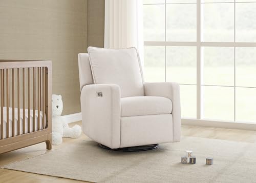 babyGap Harlowe Power Recliner with USB-A and Type-C Ports by Delta Children - Greenguard Gold Certified – Stain-Resistant Performance Fabric is Oeko-TEX Standard 100 Certified, Sand