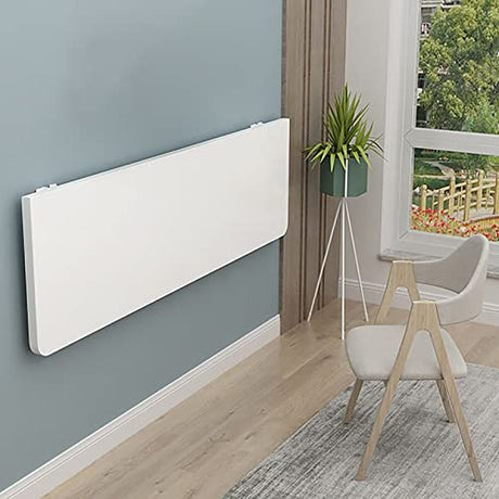 Drop Leaf Tables Fold Down Floating Desk, Wall Mounted Desk Folding Workbench, Solid Wood Mounted Floating Table, Wall Mounted Folding Table For Office Bedroom Kitchen Dining ( Color : White , Size : KAXLDHH