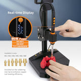 Vertical Heat Set Insert Tool Pressing Machine with 90W Soldering Iron, Heat Set Tips M2-M8, 30PCS Brass Nuts Threaded Inserts for 3D Printed Part Mintion