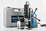 Unibor EQ50 3MLC Magnetic Drill Press - QuickHitch Arbor, Versatile and Durable, 2 Geared Speeds for Optimum Cutting, Ideal for Heavy Duty Metal Work | Powerfull Magnet 2090lbs, 1100W Motor - 2" DOC Unibor