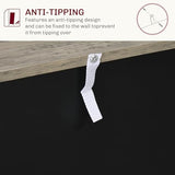 HOMCOM Farmhouse Sideboard Buffet Cabinet, Barn Door Style Kitchen Cabinet, 32" Accent Cabinet for Kitchen, Living Room or Entryway, Gray Wash HOMCOM