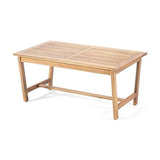 Christopher Knight Home Panama Outdoor Acacia Wood Chat Set with Water Resistant Cushions, 4-Pcs Set, Teak Finish / Grey Christopher Knight Home