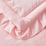 AIKASY Toddler Bedding Set 4 Pieces Super Soft Comforter Set, Shabby Boho Bohemian Design for Boys and Girls（Ruffle Fringe Comforter, Flat Sheet, Fitted Sheet and Pillowcase）- Coral Pink AIKASY