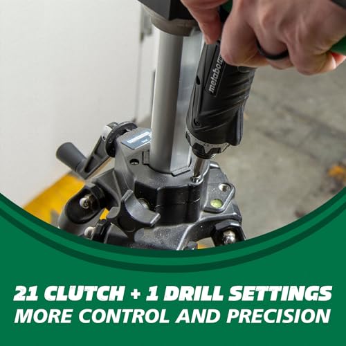 Metabo HPT Cordless Screwdriver Set, 3.6V, Precision Screwdriver Set with Case, 2 Lithium-Ion Batteries, Charger and Bit, 21 Clutch, Electric Screwdriver with LED light, Torque Screwdriver, DB3DL2 Metabo HPT