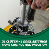 Metabo HPT Cordless Screwdriver Set, 3.6V, Precision Screwdriver Set with Case, 2 Lithium-Ion Batteries, Charger and Bit, 21 Clutch, Electric Screwdriver with LED light, Torque Screwdriver, DB3DL2 Metabo HPT