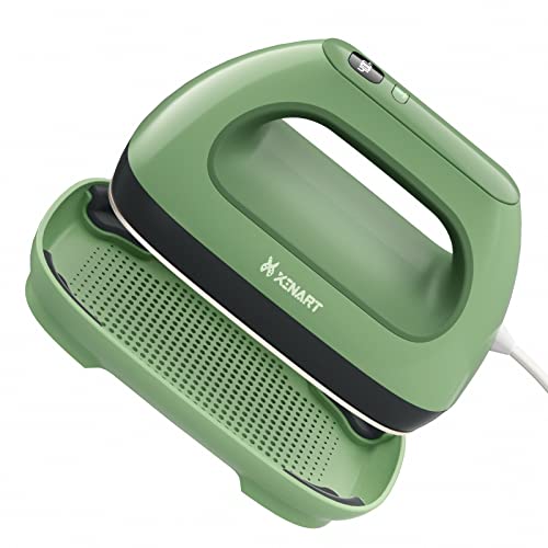 Xinart Heat Press Machine(7inx3.8in,285℉ to 400℉) Mini Heat Press Machine for T-Shirts,LCD Display 4 Levels Temp Settings Portable Iron for HTV Vinyl & Sublimation Ink Projects-Green XINART