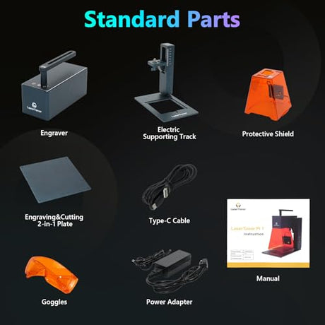 LaserTonor Pi1 10W Laser Engraver Handheld,Portable 1kg Diode Engraving and Cutter Machine 360°‌‌ Full-Angle Engraving,63600mm/min Fast Speed & 0.05mm Precision for Wood/Leather/Coated Metal,Basic LaserTonor