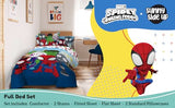 Sunny Side Up Marvel Spidey & His Amazing Friends Full Comforter Set - 7 Piece Kids Bedding Includes Comforter, Sheets & Pillow Cover - Super Soft Superheroes Microfiber Bed Set Sunny Side Up