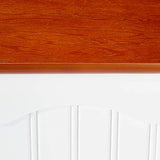 Kings Brand FURNITURE White / Walnut Finish Wood Kitchen Storage Buffet Cabinet Kings Brand Furniture