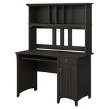 Bush Furniture Salinas Computer Hutch | Study Table with Drawers, Cabinets & Pullout Keyboard/Laptop Tray | Modern Home Office Work Desk with Storage, 48W, Vintage Black Bush Business Furniture
