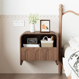 Floating Nightstand Set of 2, Small Night Stand with Drawer and Open Storage Shelf, Modern Wall Mounted Bedside Table, Farmhouse Wooden Nightstands for Bedroom, Living Room Jimmhome