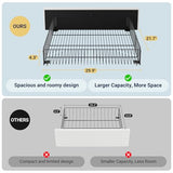 Allewie Modern Full Size Platform Bed Frame with 4 Storage Drawers and Velvet Upholstered Headboard, Wooden Slats Support, Upholstered Mattress Foundation/No Box Spring Needed/Easy Assembly, White Allewie