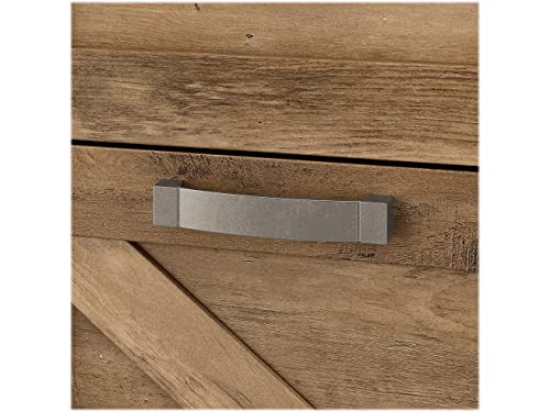 Bush Furniture Cottage Grove L Shaped Desk with 2 Drawer Lateral File Cabinet, 60W, Reclaimed Pine Bush Business Furniture