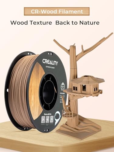 Creality Wood Filament PLA, 3D Printer Filament 1.75 mm, Smooth Silk Texture, Toughness, 1kg(2.2lbs)/Spool Printing Filament, for All Printers (Wood) Creality