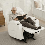 Korser Power Recliner Chair with Massage and Heating, Power Lift Recliner Chair for Elderly and Adults, Electric Recliner with Remote Control and Cup Holders for Living Room