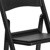 Flash Furniture Hercules Series Folding Chair - Black Resin - 4 Pack 800LB Weight Capacity Comfortable Event Chair - Light Weight Folding Chair, 4-LE-L-1-BLACK-GG Flash Furniture