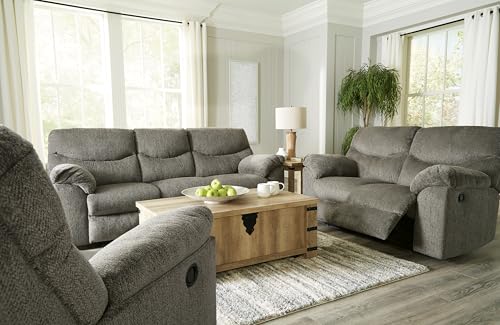 Signature Design by Ashley Alphons Transitional Polyester Tufted Rocker Recliner, Gray Signature Design by Ashley