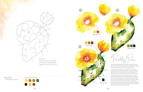 Watercolor the Easy Way Flowers: Step-by-Step Tutorials for 50 Flowers, Wreaths, and Bouquets (Watercolor the Easy Way, 2) Better Day Books