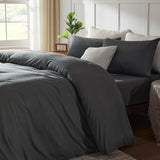 STWIENER Oversized King Plus Duvet Cover 120"x132", Only One Piece Extra Large Ultra Soft Microfiber Grey Duvet Cover for All Season - Zipper Closure & 8 Corner Ties(Grey, Alaskan King 120x132 inches) STWIENER