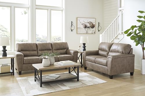 Signature Design by Ashley Navi Modern Loveseat with Removable Cushions, Dark Brown Signature Design by Ashley