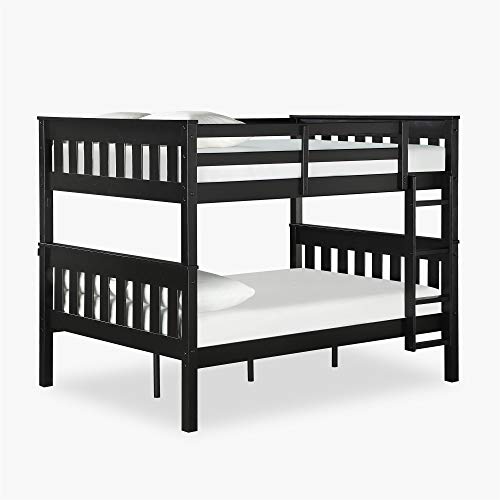 DHP Moon Full Over Full Bunk Bed with USB Port in Black - WoodArtSupply