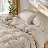 SONORO KATE 100% French Linen Duvet Cover King Size, Soft Breathable for Hot Sleepers, Moisture Wicking & Durable Cover Set - Zipper Closure & 4 Corner Ties Duvet Covers 3 Piece (Linen,King) SONORO KATE