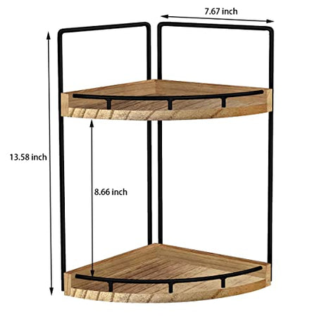 Dorhors Brown 2-Tier Bathroom Counter Organizer and Vanity Shelf Dorhors