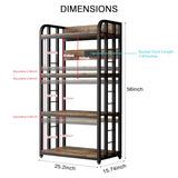 Alavoco 4-Tier Kitchen Baker's Rack with Power Outlet,Free Standing Microwave Oven Cart Stand,Heavy Duty Organizer Rack for Kitchen, Living Room, Dinning Room,Coffee Bar