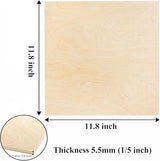 Yarlung 10 Pack Baltic Birch Plywood, 11.8 x 11.8 x 1/5 Inch Baltic Birch Wood Sheets, Unfinished Wood Board for Crafts, Lasers, Models, Painting, Wood Engraving yarlung