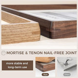 11x14 Picture Frame, USA-Sourced Natural Walnut Wood Photo Frame with Tempered Glass, Handcrafted Rounded Corner 11 x 14 Wooden Frame Matted to 8x10 Photos, Wall or Tabletop Display FLYJOE