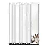Interior Accordion Folding Door, No Drilling Retractable Sliding Doors with Lock, Customize Room Divider for Bathroom Closet Kitchen Patio, Aluminum Frame and Acrylic Panel CESOFWE