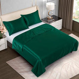 Homiest 60"x80" Duvet Cover for Weighted Blanket, Dark Green Satin, Silky & Removable Zippered Duvet Cover, Full/Queen Size, 1 Count Homiest