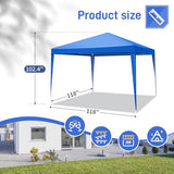 10x10ft Outdoor Wedding Party Canopy Tent,Heavy Duty Waterproof Patio Gazebo Tent,Outside Gazebo Event Shelter Tent,with 4 Removable Sidewalls,for Garden/Patio/Backyard (Blue) Hikarinowa