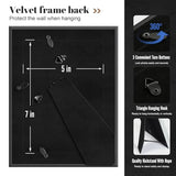 5x7 Picture Frame Set of 4 with 2 Mats, Black Rustic Farmhouse Photo Frames with Tempered Glass, 4x6 and 3.5x5 with Mat or 5x7 without Mat for Wall Hanging or Tabletop Display, Home Gallery Decor Gift Patouque