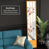 Red Lantern 7 ft. Tall Cherry Blossom Shoji Screen - Honey - 3 Panels Red Lantern