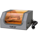 2025 Upgrade Laser Engraver Integrated Enclosure with LED Light, Fireproof and Dustproof Protective Cover 28.3 * 28.3 * 15.7, Exhaust Fan 4000RPM and Pipe, Against Smoke Odor and Noise Eye Protection Skouphy