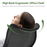 SOMEET Office Chair Ergonomic Desk Chair - Comfy Mesh High Back Office Chair with Lumbar Support Wheel Home Desk Office Chairs Flip up Armrest Executive Rolling Swivel Task Computer Chair Black Silver SOMEET