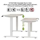 Radlove Dual Motor Height Adjustable Standing Desk, 63 x 30 Height Adjustable Computer Desk Sit Stand Desk Home Office Desks with Splice Board 265 lb Load Capacity White Frame + White Top Radlove