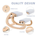 VDNEND Ergonomic Office Kneeling Chair,Wooden Posture Knee Desk Chair for Work,Yoga Rocking Chairs for Relieve Back Pain,Kneel Adjustable Chair for Gaming,Home VDNEND