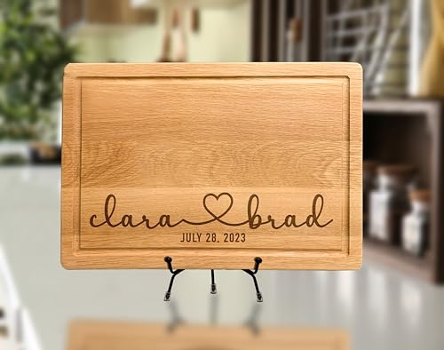 Personalized Engraved Cutting Board for Couples, Custom Couples Gift Ideas for Christmas Wedding Anniversary Engagement Housewarming, Anniversary Gifts for Men Women Parents, Wedding Gifts for Couples Generic
