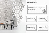OSHIYINN White 3D Flower Venus 14"x12" Hanging Room Divider Panel Felt Fiber Surface High Density Polyester Fiber Board Cut Room Partition Home Decoratio(12 Pcs) OSHIYINN