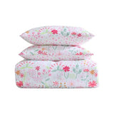 Laura Ashley - Kids Comforter Set, 100% Super Soft Toddler Bedding with Matching Sham & Bonus Decorative Pillow, Ideal Girl Room Essentials (Sunshine Flowers Pink, Twin) Laura Ashley