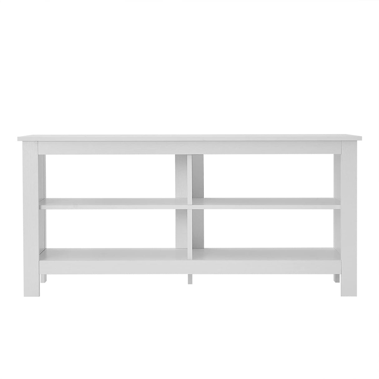 Panana TV Stand, 4 Cubby TV Stand for 60 inch TV, Farmhouse Television Stands Entertainment Center Media Stand with Storage TV Table Stand for Living Room (White 55 inches) Panana