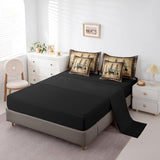 Erosebridal Rustic Deer Comforter Set 7 Piece Farmhouse Cabin Bed in A Bag King Western Woodland Wildlife Bedding Comforter Sets for Kids Boys Adults Men Black Retro Country Animal Bed Set Erosebridal
