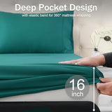 MICORAL Twin Bed Sheets Set, Soft Breathable Bedding Sheet Set, Sheets Set with 16" Deep Pocket Design (3 Pieces, Twin, Turquoise) MICORAL