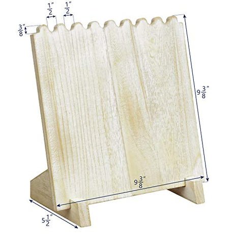 MOOCA Wooden Plank Necklace Holder Organizer For 8 Necklaces, Necklace Stand, Jewelry Display for Vendors, Necklace Display Stand, Jewelry Display for Selling, Washed White Color MOOCA