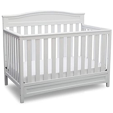 Delta Children Emery 4-in-1 Convertible Baby Crib - Greenguard Gold Certified, White Delta Children